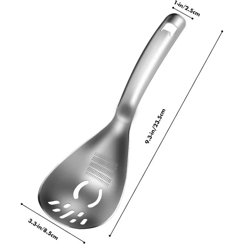 Multifunctional Potato Masher with Slotted Spoon & Raw Egg Separator, Durable Kitchen Gadget for Mashing Potatoes, Avocados, Vegetables & Beans, Easy Clean & Dishwasher Safe.