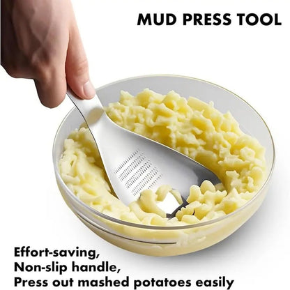 Multifunctional Potato Masher with Slotted Spoon & Raw Egg Separator, Durable Kitchen Gadget for Mashing Potatoes, Avocados, Vegetables & Beans, Easy Clean & Dishwasher Safe.