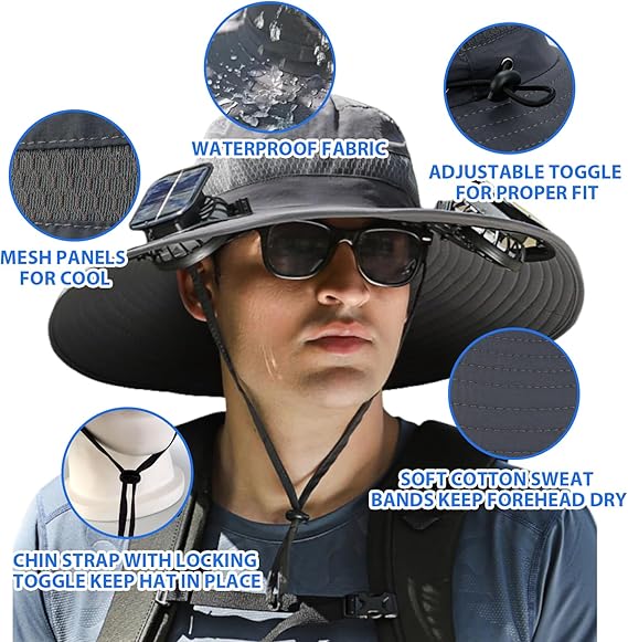 🔥 New Ultralight Solar Fan Sun Hat – Lighter Than a Baseball!⚾(Only 11oz)