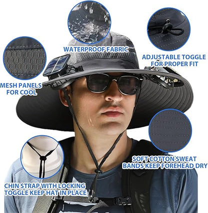 🔥 New Ultralight Solar Fan Sun Hat – Lighter Than a Baseball!⚾(Only 11oz)