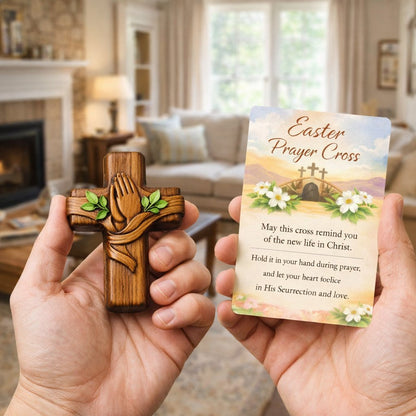 🔥Last Day SALE 50% OFF-✝️Handcrafted Pocket Prayer Wooden Cross with Elegant Gift Box