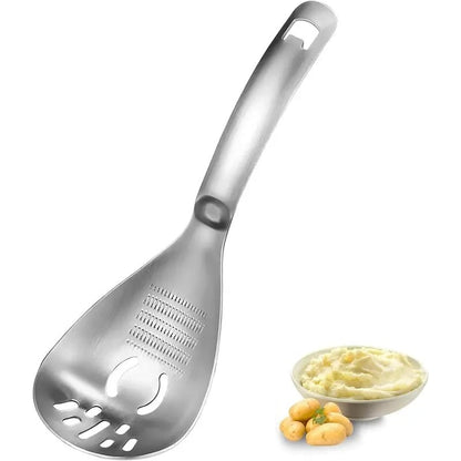 Multifunctional Potato Masher with Slotted Spoon & Raw Egg Separator, Durable Kitchen Gadget for Mashing Potatoes, Avocados, Vegetables & Beans, Easy Clean & Dishwasher Safe.