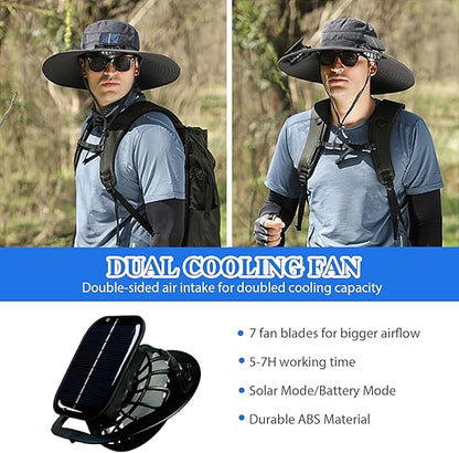 🔥 New Ultralight Solar Fan Sun Hat – Lighter Than a Baseball!⚾(Only 11oz)