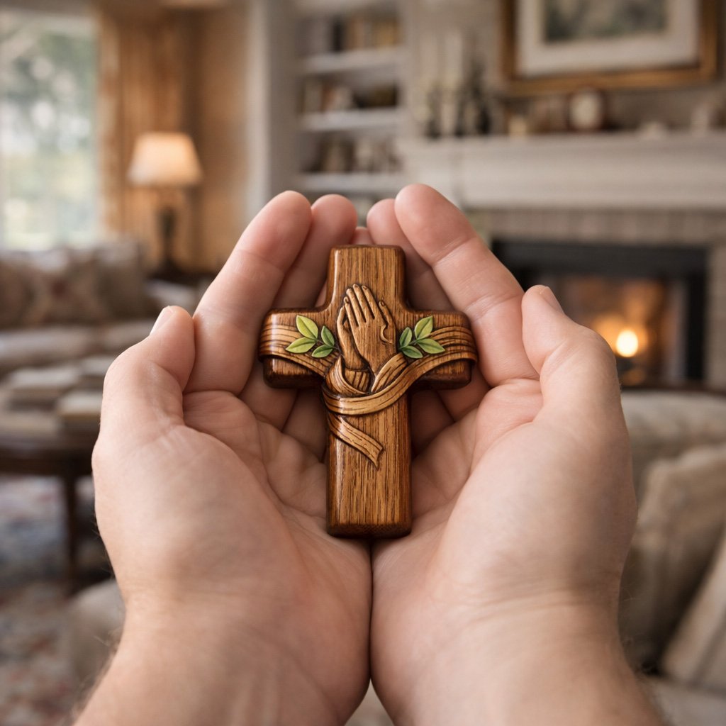 🔥Last Day SALE 50% OFF-✝️Handcrafted Pocket Prayer Wooden Cross with Elegant Gift Box