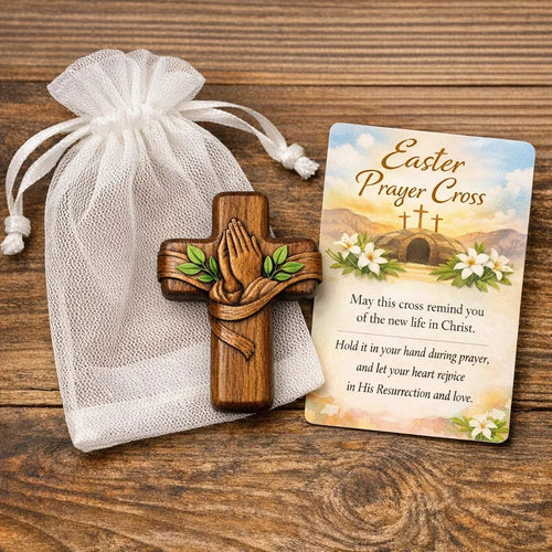 🔥Last Day SALE 50% OFF-✝️Handcrafted Pocket Prayer Wooden Cross with Elegant Gift Box