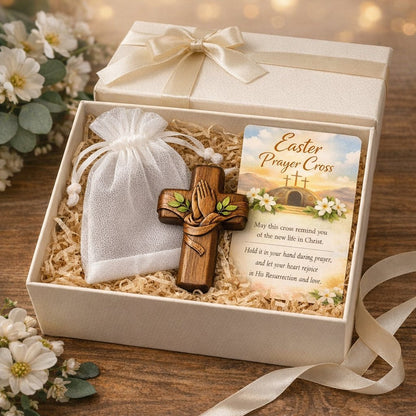 🔥Last Day SALE 50% OFF-✝️Handcrafted Pocket Prayer Wooden Cross with Elegant Gift Box